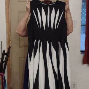 Black striped dress